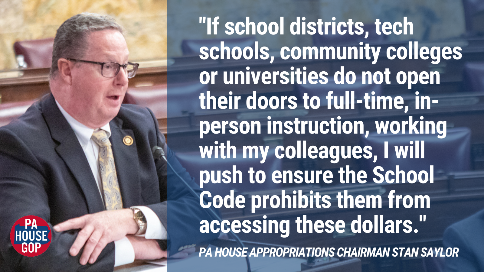 Schools Must Open to Receive State Funding, Saylor Says 